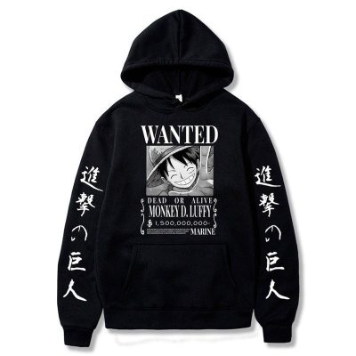 Newest Japan Cartoon One P Pieces Luffy Hoodie Men women Anime Attack on Titan Hoodies Pullover - Official One Piece Store