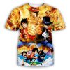 Summer Hot 3d Printing T shirt for Men and Kids Interesting Anime One piece Luffy Pattern 1 - Official One Piece Store