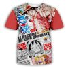 Summer Hot 3d Printing T shirt for Men and Kids Interesting Anime One piece Luffy Pattern 2 - Official One Piece Store