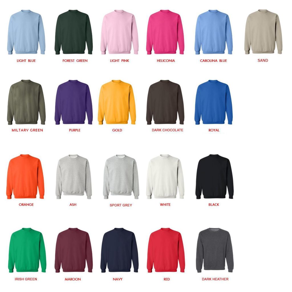 sweatshirt color chart 1 - Official One Piece Store