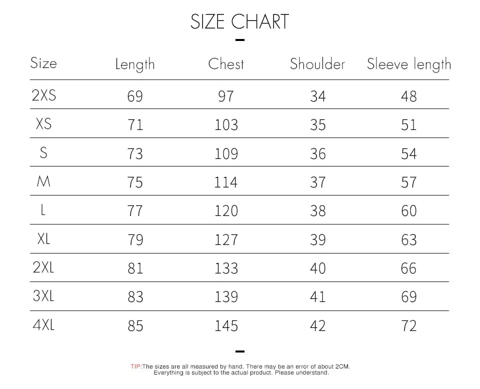 KIMONO SIZE CHART - Official One Piece Store